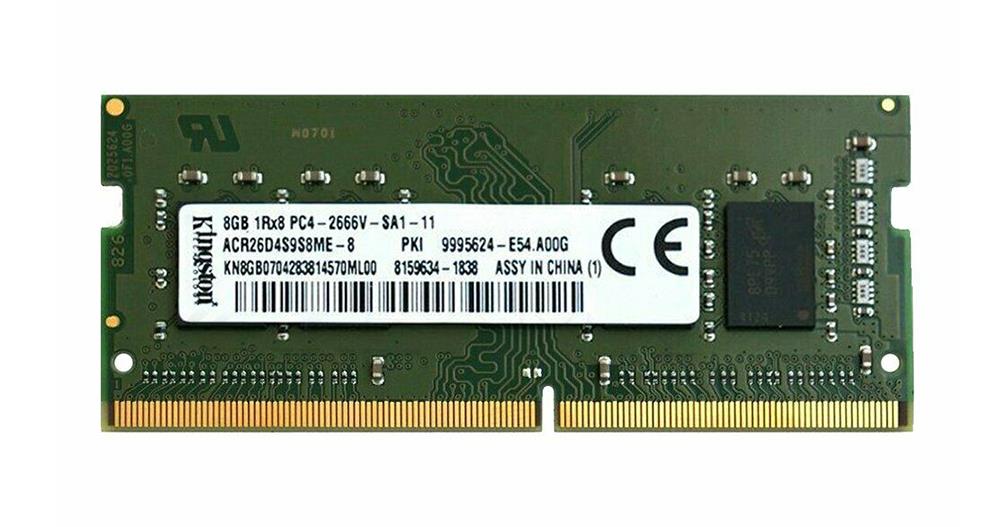 ACR26D4S9S8ME-8 Kingston 8GB PC4-21300 DDR4-2666MHz non-ECC Unbuffered CL19 260-Pin