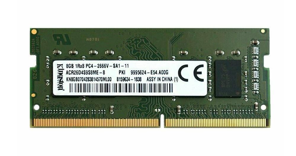 ACR26D4S9S8ME-8 Kingston 8GB DDR4-2666MHz Non-ECC Unbuffered 260-pin