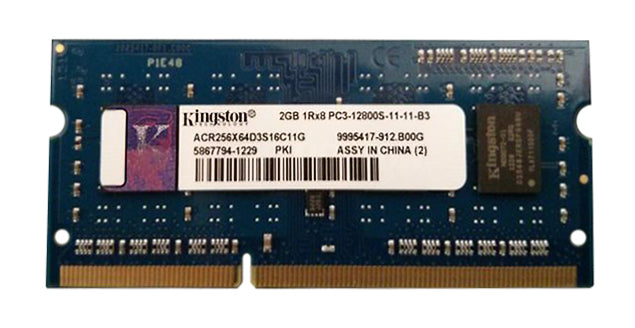 ACR512X64D3S16C11G Kingston 4GB PC3-12800 DDR3-1600MHz non-ECC Unbuffered CL11 204-Pin
