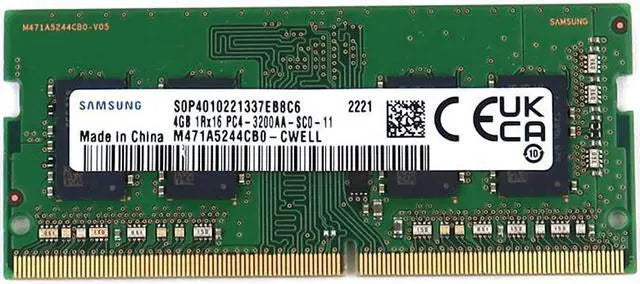 M471A5244CB0-CWELL 4GB PC4-25600 DDR4-3200MHz non-ECC Unbuffered CL22 260-Pin