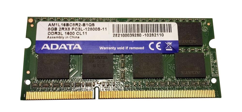 AM1L16BC8R2-B1QS ADATA Premier Pro 8GB PC3L-12800 DDR3-1600MHz non-ECC Unbuffered CL11 204-Pin