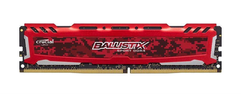 BLS8G4D30AESEK.M8FE Crucial Ballistix Sport LT Red 8GB PC4-24000 DDR4-3000MHz non-ECC Unbuffered CL15 (15-16-16) 288-Pin