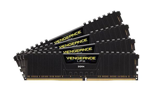 CMK32GX4M4A2400C16 Corsair Vengeance LPX 32GB Kit (4 X 8GB) PC4-19200 DDR4-2400MHz non-ECC Unbuffered CL16 (16-16-16-39) 288-Pin