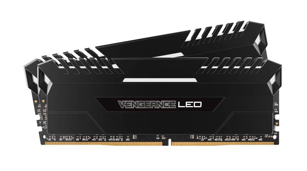 CMU32GX4M2A2666C16 Corsair Vengeance LED 32GB Kit (2 X 16GB) PC4-21300 DDR4-2666MHz non-ECC Unbuffered CL16 (16-18-18-35) 288-Pin