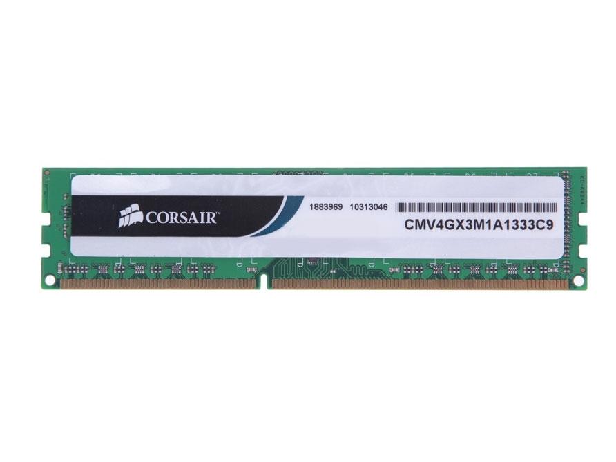 CMV4GX3M1A1333C9 Corsair 4GB PC3-10600 DDR3-1333MHz non-ECC Unbuffered CL9 240-Pin