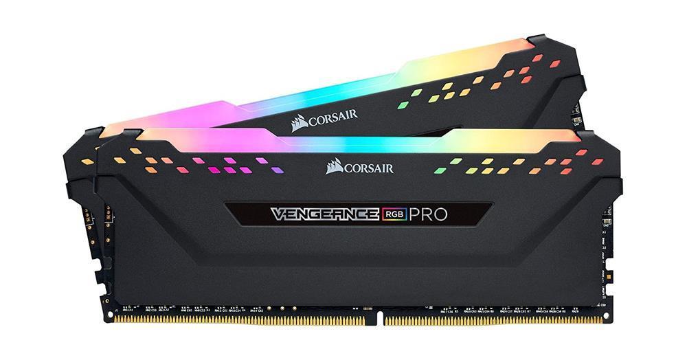 CMW32GX4M2Z3200C16 Corsair Vengeance RGB Pro 32GB Kit (2 x 16GB) PC4-25600 3200MHz non-ECC Unbuffered CL16 (16-18-18-36) 288-Pin