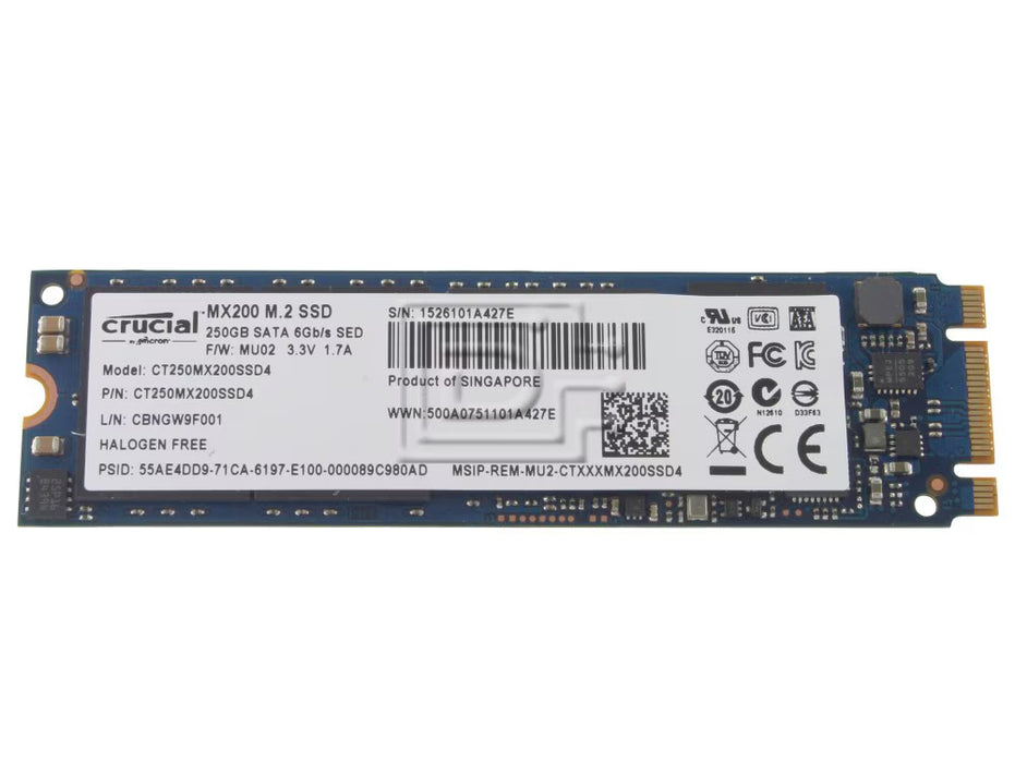 CT250MX200SSD4 Crucial MX200 Series 250GB MLC SATA 6Gbps M.2 2280