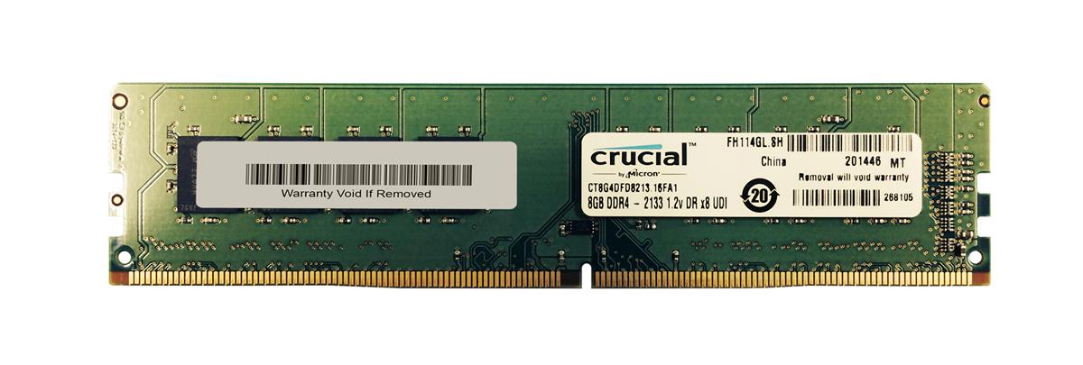 CT8G4DFD8213.16FA1 Crucial 8GB PC4-17000 DDR4-2133MHz non-ECC Unbuffered CL15 288-Pin