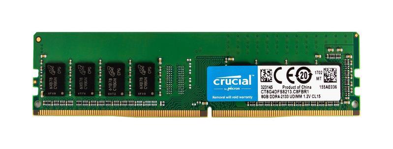 CT8G4DFS8213.C8FAD1 Crucial 8GB PC4-17000 DDR4-2133MHz non-ECC Unbuffered CL15 288-Pin