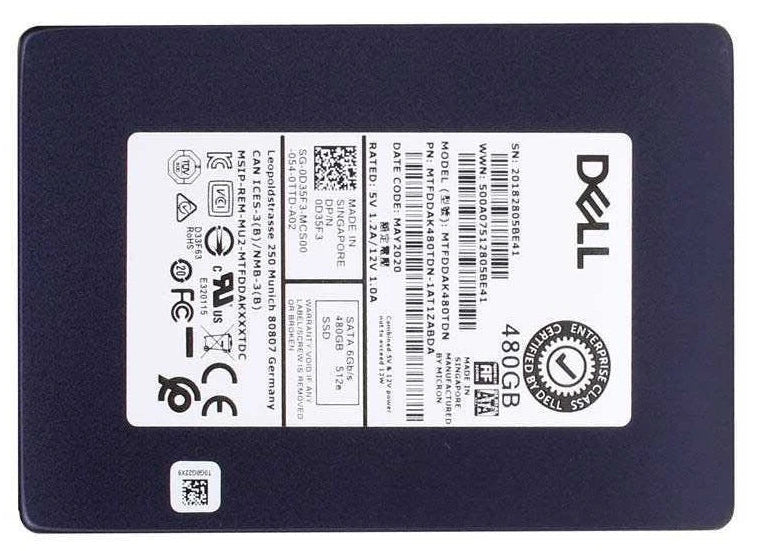 MTFDDAK480TDN Micron 480GB TLC SATA 6Gbps 2.5" SSD