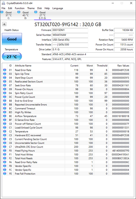 ST320LT020-9YG142 Seagate Momentus Thin 320GB 5400RPM SATA 3Gbps 16MB Cache 2.5" HDD