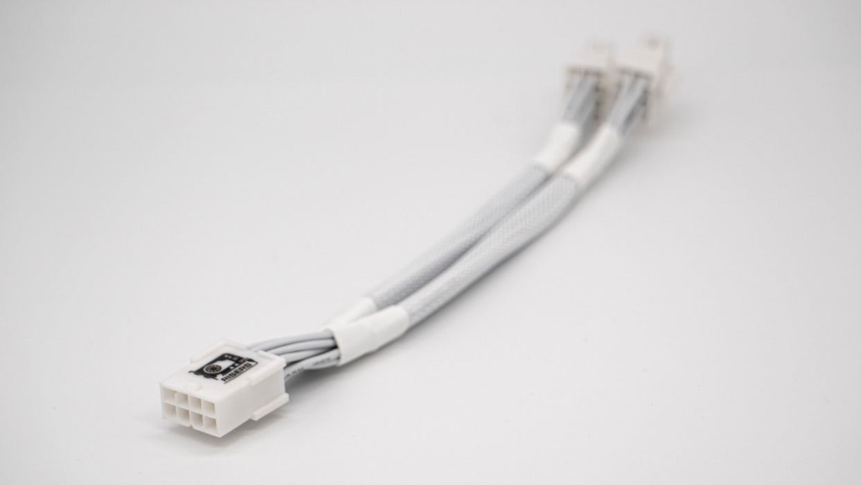 PCIe 8-Pin Hunn til 2x 6+2-pin PCIe Hann Hvit