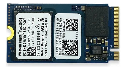 SDBPMPZ-256G-1001 Western Digital PC SN530 256GB TLC PCIe 3.0 x4 NVMe M.2 2242 SSD