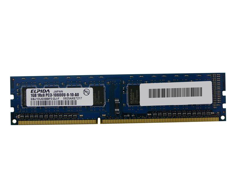 EBJ10UE8BBF0-DJ-F Elpida 1GB PC3-10600 DDR3-1333MHz non-ECC Unbuffered CL9 240-Pin