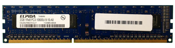 EBJ20UF8BCF0-DJ-F Elpida 2GB PC3-10600 DDR3-1333MHz non-ECC Unbuffered CL9 240-Pin DIMM - Rebuild IT