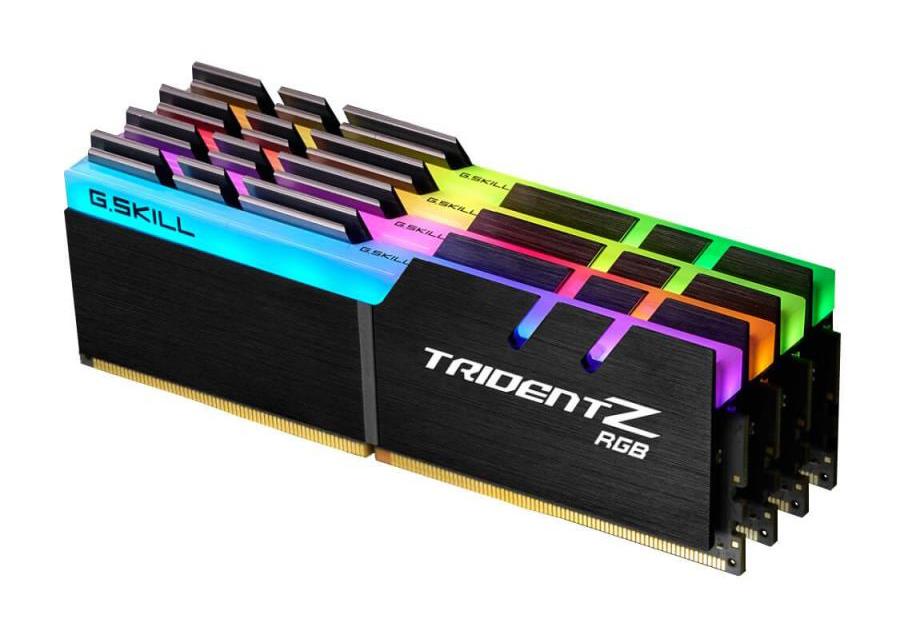 F4-3600C17Q-32GTZR G.Skill TridentZ RGB 32GB Kit (4 X 8GB) PC4-28800 DDR4-3600MHz non-ECC Unbuffered CL17 (17-18-18-38) 288-Pin