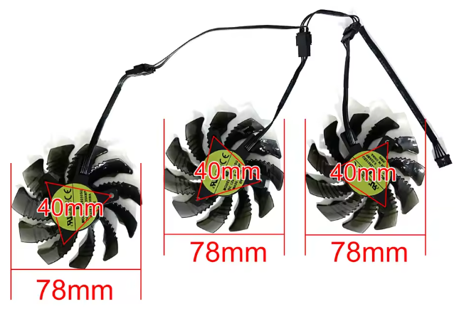 T128010SU Gigabyte AORUS Gaming GTX1060 1070 1080 G1 GTX 1070Ti 1080Ti 960 980Ti Viftesett