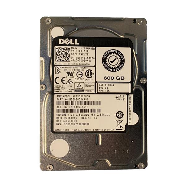 HDE9E00DAA51 Dell 600GB 15000RPM SAS 6Gbps 3.5" HDD