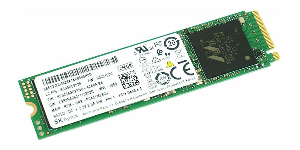 HFS256GD9TNG-62A0A Hynix PC401 256GB TLC PCI Express 3.0 x4 NVMe M.2 2280