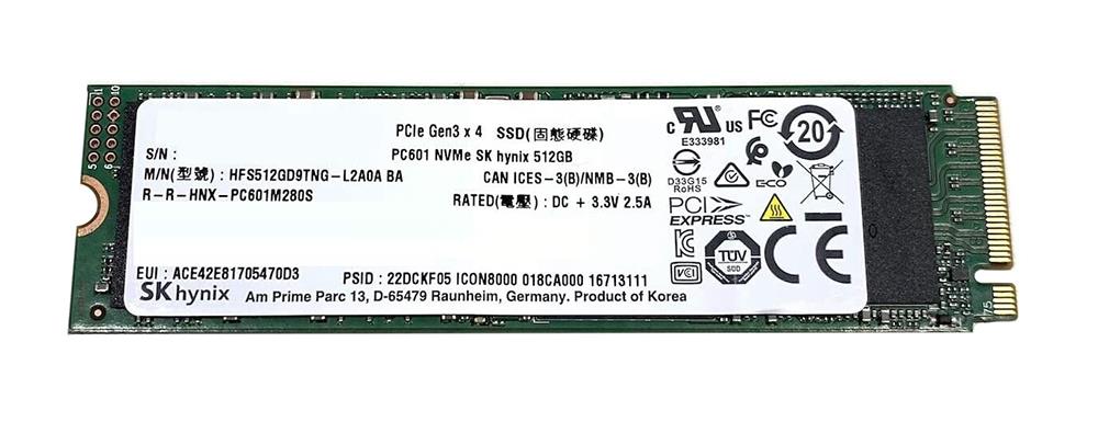 HFS512GD9TNG-L2A0A Hynix PC601 Series 512GB TLC PCI Express 3.0 NVMe M.2 2280