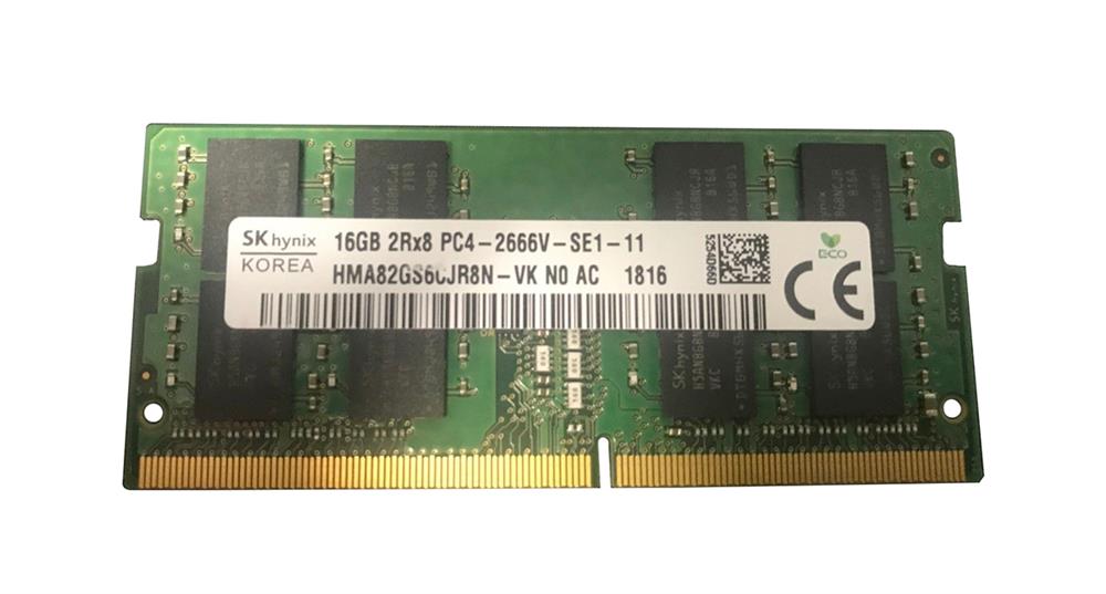 HMA82GS6CJR8N-VKN0-AC Hynix 16GB PC4-21300 DDR4-2666MHz non-ECC Unbuffered CL19 260-Pin