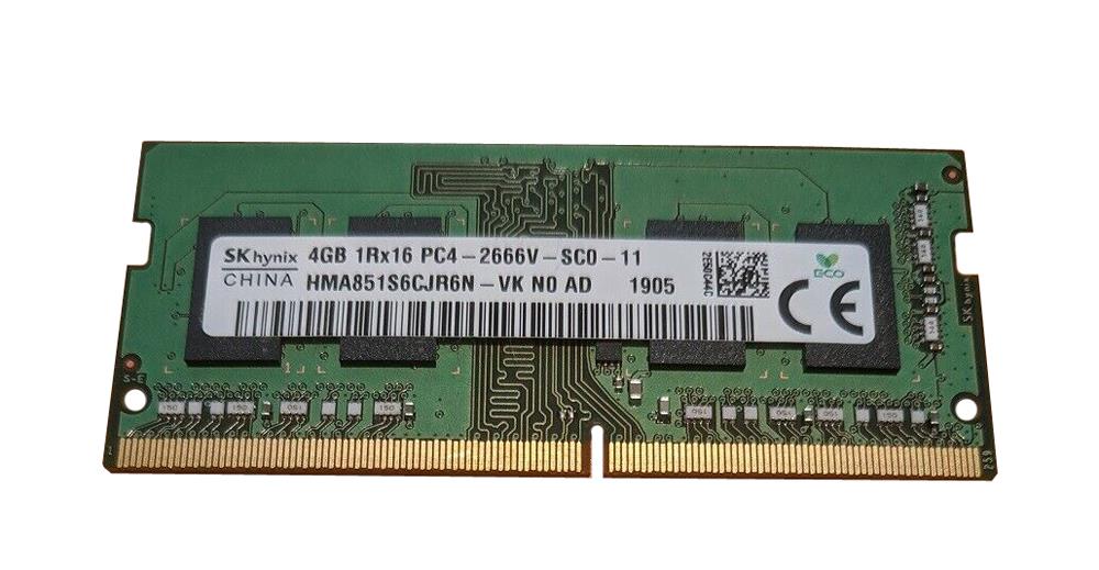 HMA851S6CJR6N-VKN0-AD Hynix 4GB PC4-21300 DDR4-2666MHz non-ECC Unbuffered CL19 260-Pin