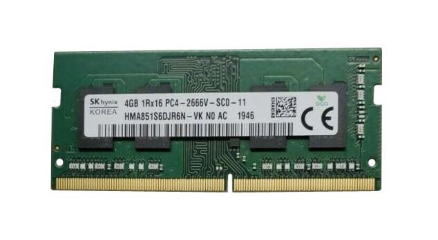 HMA851S6DJR6N-VKN0-AC Hynix 4GB PC4-21300 DDR4-2666MHz non-ECC Unbuffered CL19 260-Pin