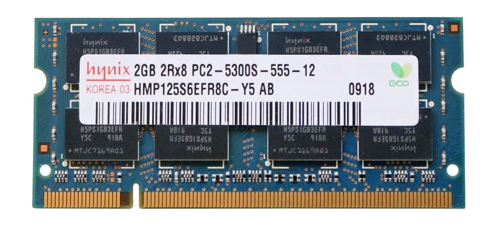 HMP125S6EFR8C-Y5-AB Hynix 2GB PC2-5300 DDR2-667MHz non-ECC Unbuffered CL5 200-Pin