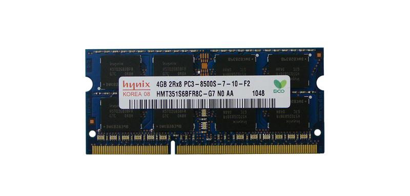 HMT351S6BFR8C-G7N0-AA Hynix 4GB PC3-8500 DDR3-1066MHz Non-ECC Unbuffered CL7 204-Pin