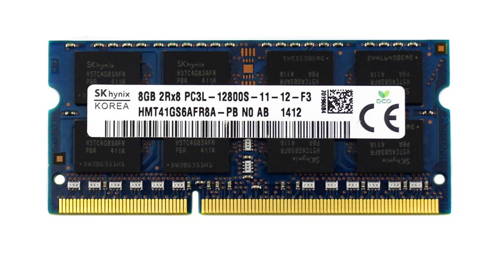 HMT41GS6AFR8A-PBN0-AB Hynix 8GB PC3L-12800 DDR3-1600MHz non-ECC Unbuffered CL11 204-Pin