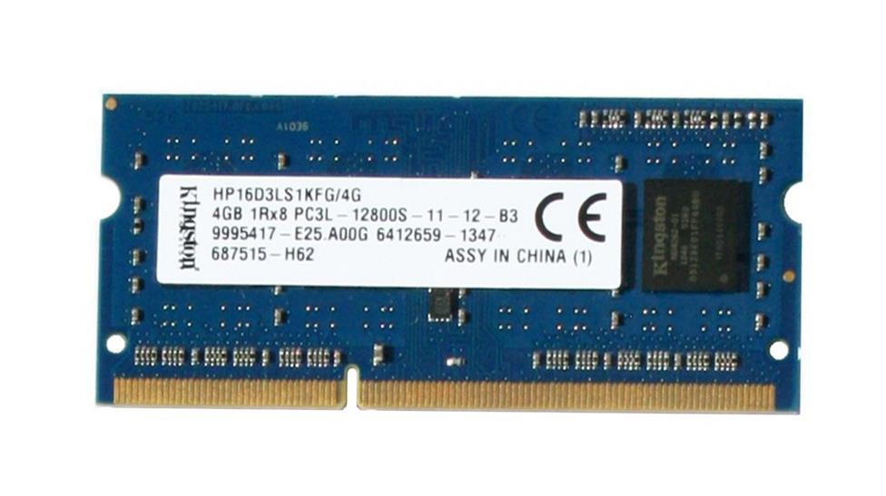 HP16D3LS1KFG/4G Kingston 4GB PC3-12800 DDR3-1600MHz non-ECC Unbuffered CL11 204-Pin