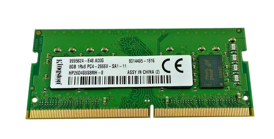 HP26D4S9S8MH-8 Kingston 8GB PC4-21300 DDR4-2666MHz non-ECC Unbuffered CL19 260-Pin