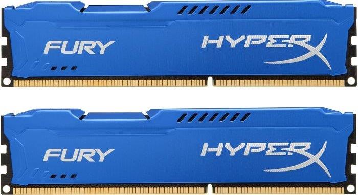 HX316C10FK2/16 Kingston HyperX FURY Blue Series 16GB Kit (2 X 8GB) PC3-12800 DDR3-1600MHz non-ECC Unbuffered CL10 240-Pin