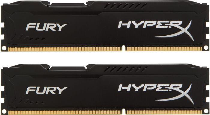 HX421C14FBK4/64 Kingston HyperX FURY Black Series 32GB Kit (2 X 16GB) PC4-17000 DDR4-2133MHz non-ECC Unbuffered CL14 (14-14-14) 288-Pin