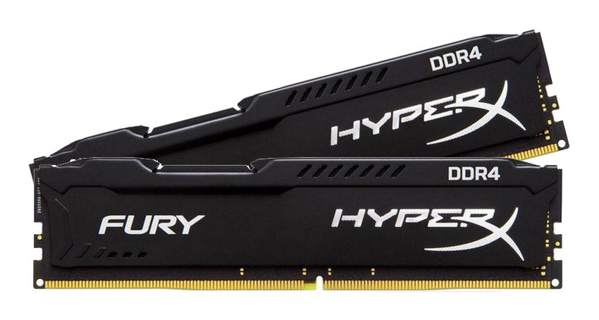 HX421C14FBK2/8 Kingston HyperX FURY Black Series 8GB Kit (2 X 4GB) PC4-17000 DDR4-2133MHz non-ECC Unbuffered CL14 (14-14-14) 288-Pin