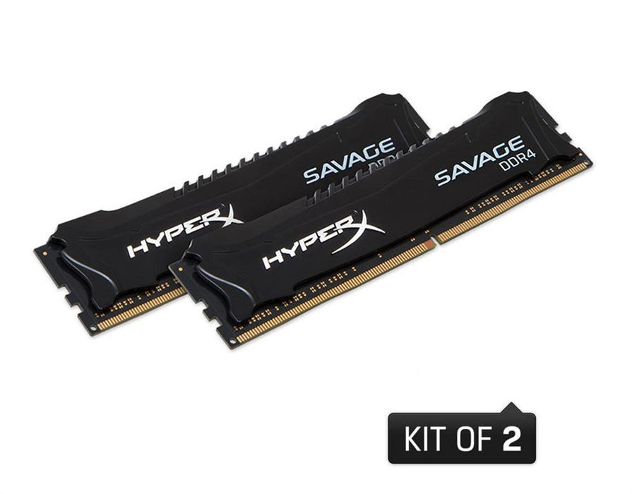 HX424C14SBK2/32 Kingston XMP HyperX Savage Black 32GB Kit (2 X 16GB) PC4-19200 DDR4-2400MHz non-ECC Unbuffered CL14 (14-14-14) 288-Pin