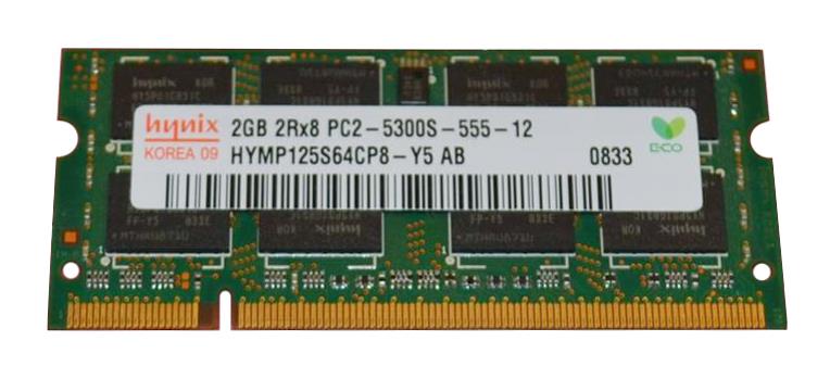 HYMP125S64CP8-Y5AB Hynix 2GB PC2-5300 DDR2-667MHz Non-ECC Unbuffered CL5 200-Pin