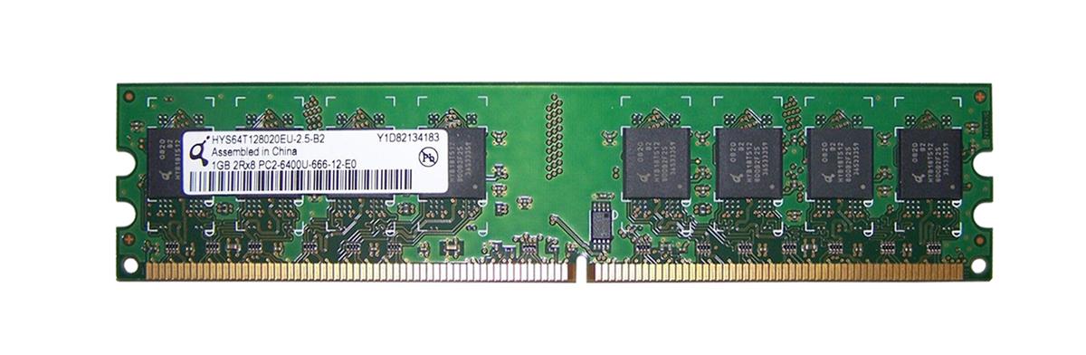HYS64T128020EU-2.5-B2 Qimonda 1GB PC2-6400 DDR2-800MHz non-ECC Unbuffered CL6 240-Pin