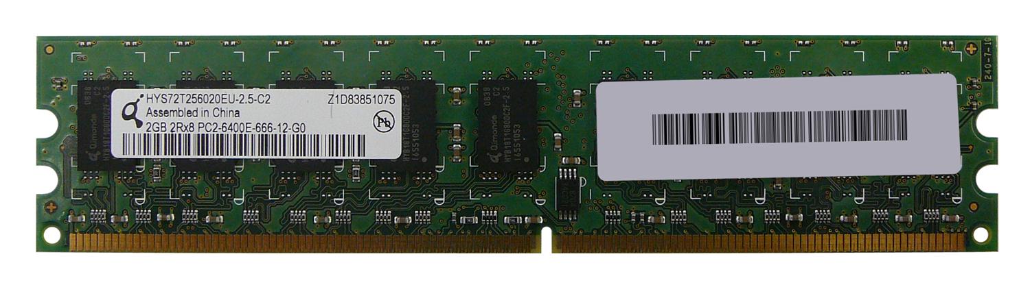 HYS72T256020EU-2.5-C2 Qimonda 2GB PC2-6400 DDR2-800MHz ECC Unbuffered CL6 240-Pin