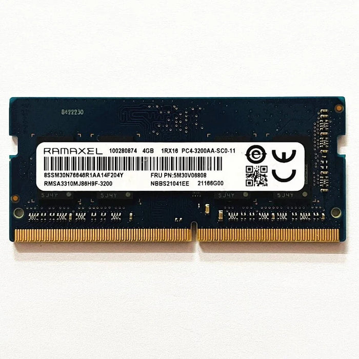 RMSA3310MJ86H9F-3200 Ramaxel 4GB PC4-25600 DDR4-3200MHz non-ECC Unbuffered CL22 260-Pin