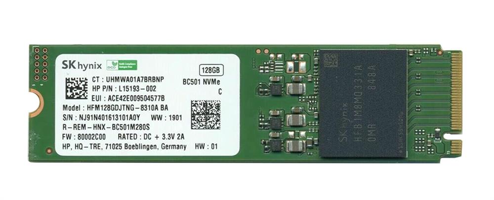 HFM128GDJTNG-8310A Hynix BC501 Series 128GB TLC PCI Express 3.0 NVMe M ...