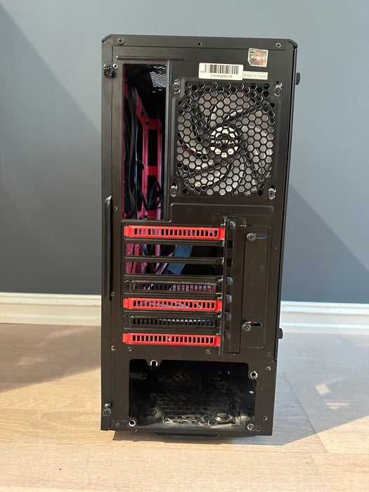 Phanteks Eclipse P300 Tempered Glass Black/Red