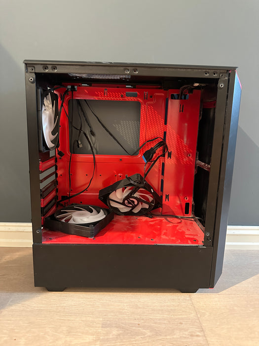 Phanteks Eclipse P300 Tempered Glass Black/Red