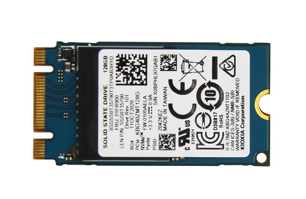 KBG40ZMT128G Toshiba 128GB PCI Express Gen3 NVMe M.2 2242