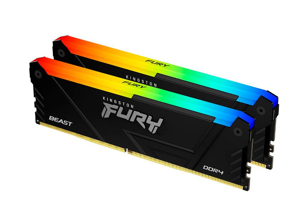 KF432C16BB2AK2/16 Kingston FURY Beast RGB 16GB Kit (2 X 8GB) PC4-25600 DDR4-3200MHz Non-ECC Unbuffered CL16 288-Pin