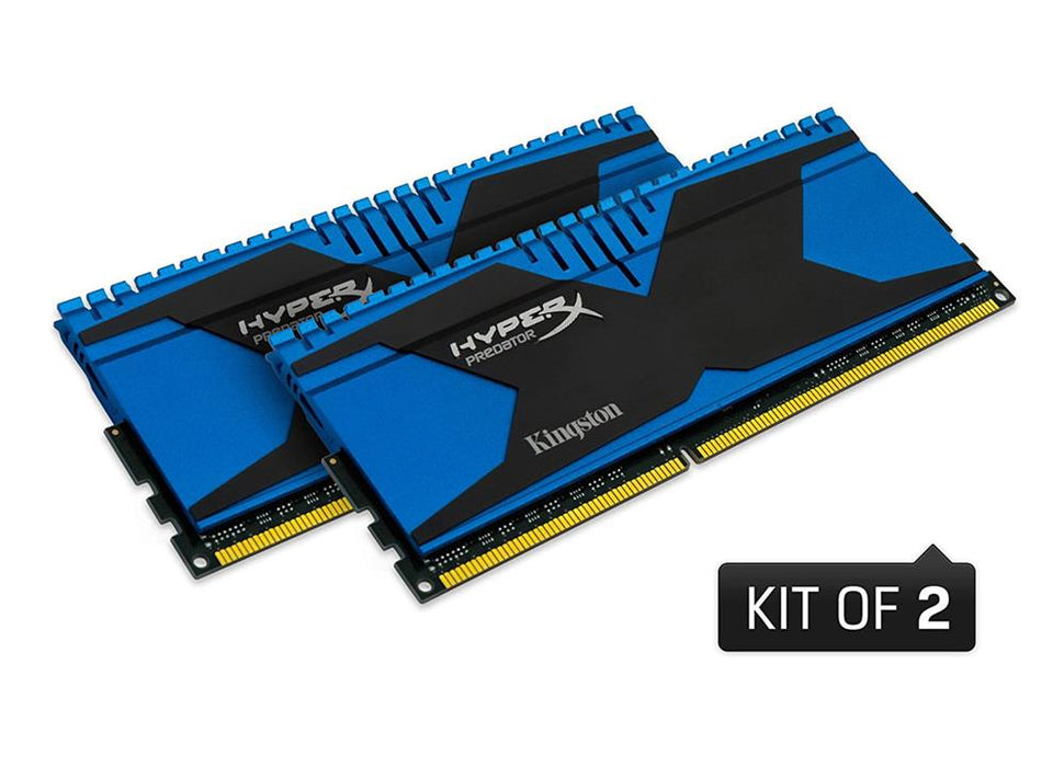 KHX18C9T2K2/8X Kingston XMP Predator Series 8GB Kit (2 X 4GB) PC3-15000 DDR3-1866MHz non-ECC Unbuffered CL9 240-Pin