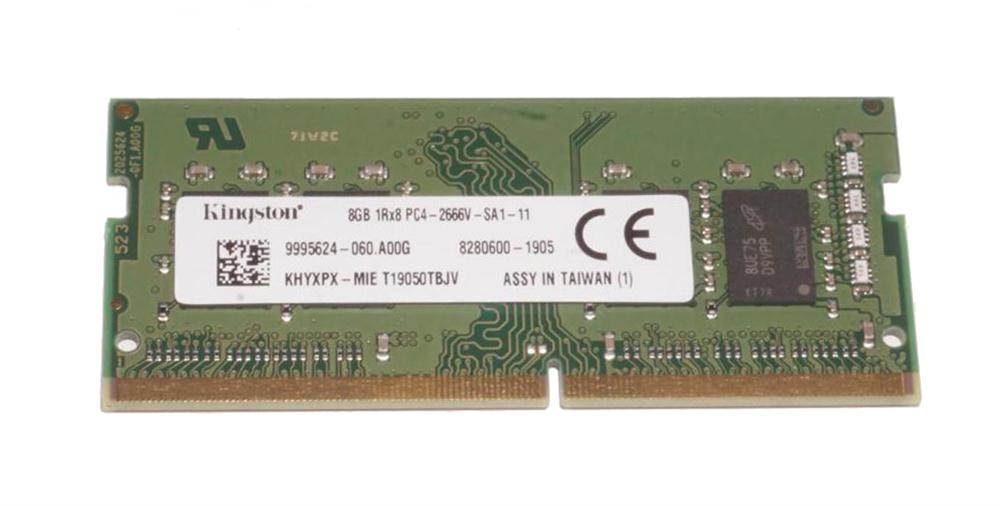 KHYXPX-MIE 9995624-060.A00G Kingston 8GB PC4-21300 DDR4-2666MHz non-ECC Unbuffered CL19 260-Pin