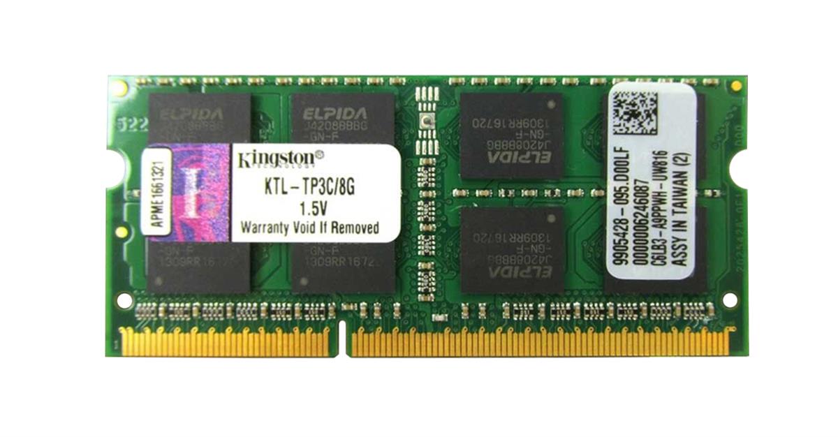 KTL-TP3C/8G Kingston 8GB PC3-12800 DDR3-1600MHz non-ECC Unbuffered CL11 204-Pin