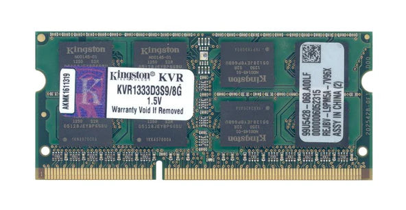 KVR1333D3S9/8G Kingston 8GB PC3-10600 DDR3-1333MHz non-ECC Unbuffered CL9 204-Pin