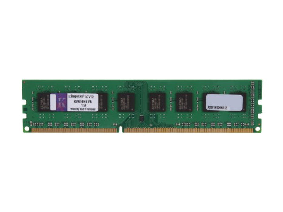 KVR16N11H/8 99U5403-160.A00G Kingston 8GB PC3-12800 DDR3-1600MHz non-ECC Unbuffered CL11 240-Pin